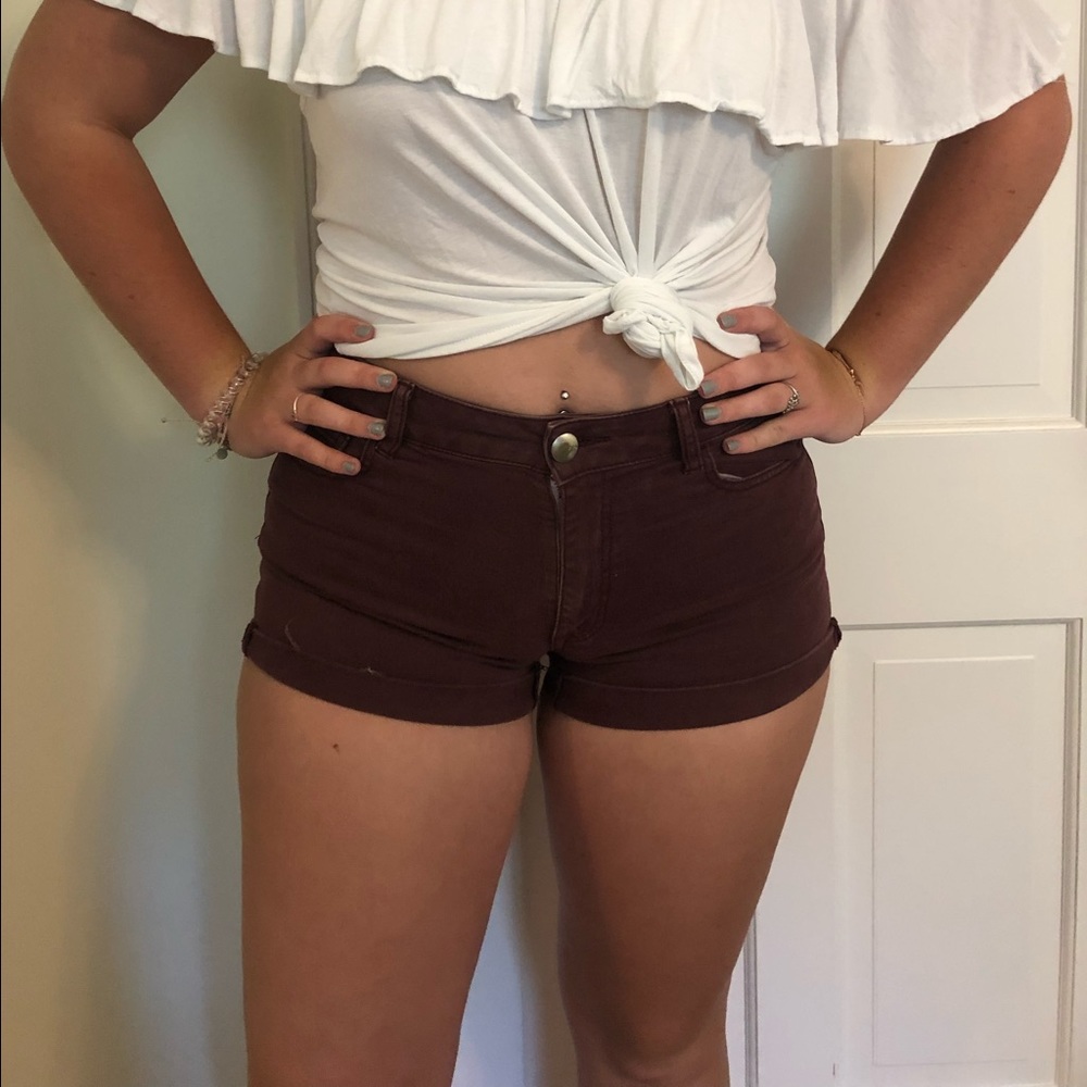 AE maroon shorts